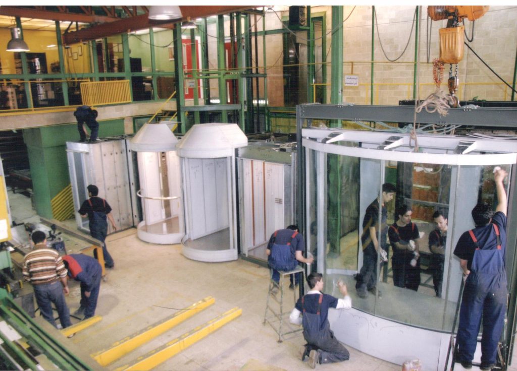 خط تولید کابین پانوراما - آسانسور سازی دماوند